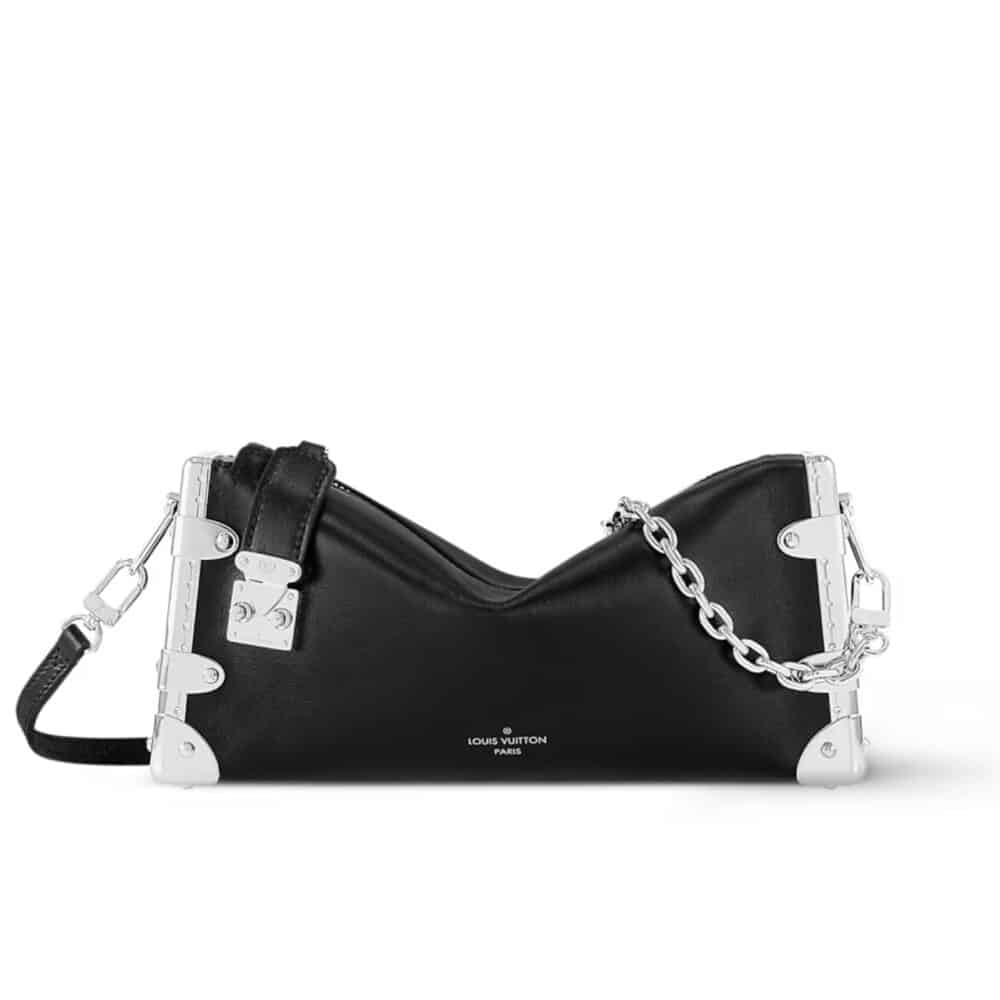 LOUIS VUITTON SLIM TRUNK BAG BLACK 23CM M25445