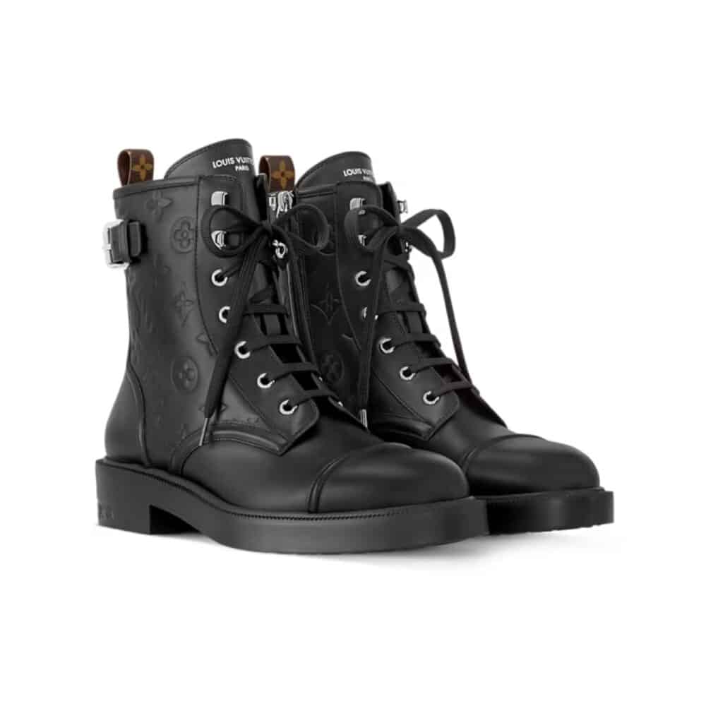 LOUIS VUITTON CITIZEN FLAT RANGER BOOT MONOGRAM BLACK 1ADAY2