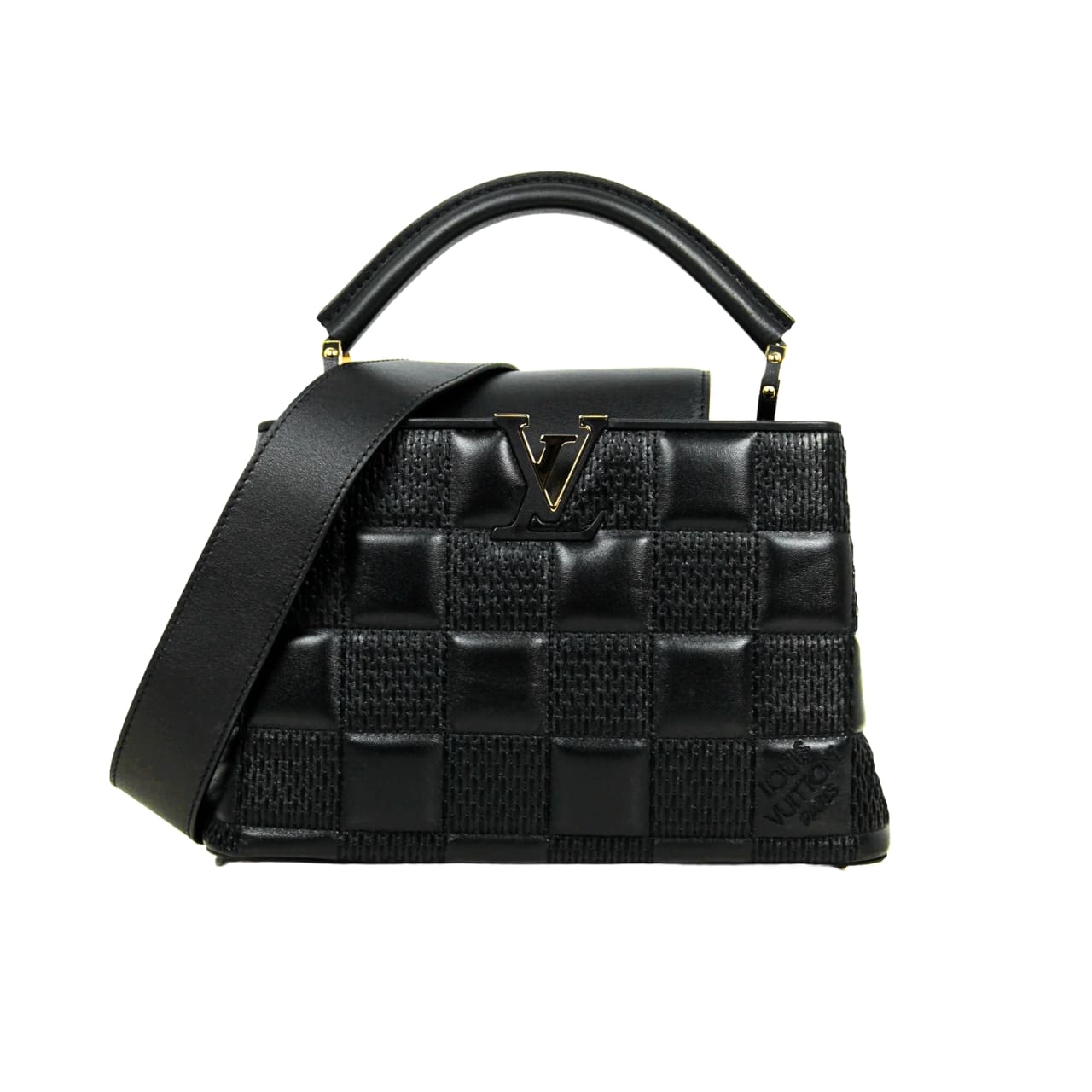 LOUIS VUITTON CAPUCINES BB BAG IN DAMIER BLACK 27CM
