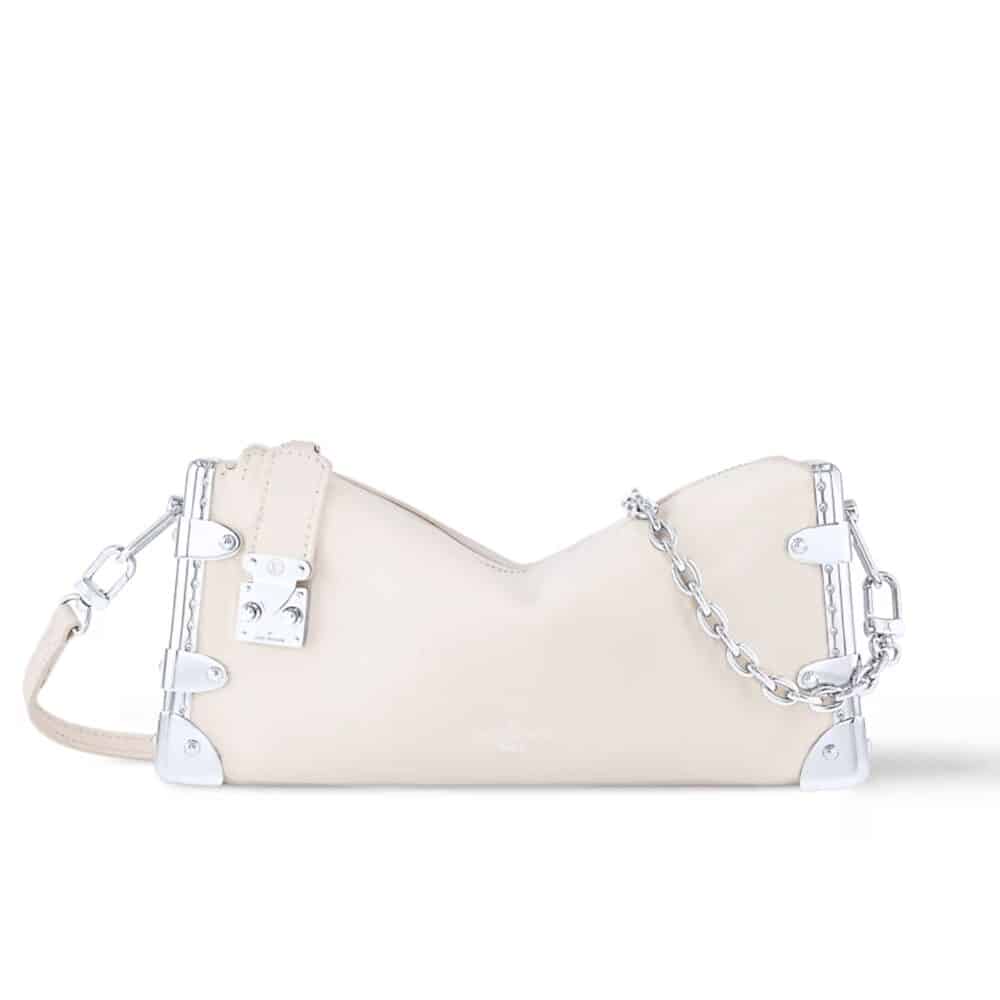 LOUIS VUITTON SLIM TRUNK BAG WHITE 23CM