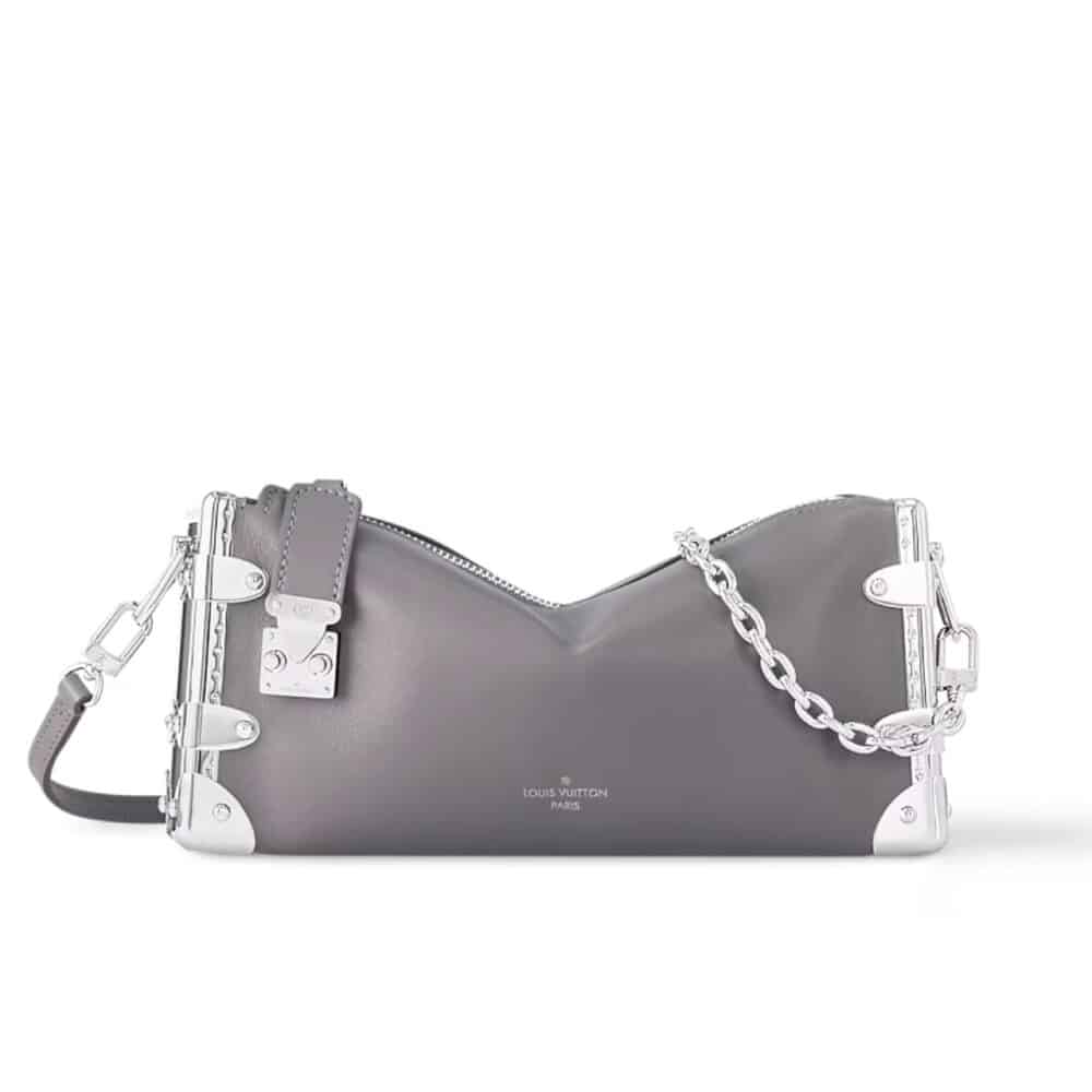 LOUIS VUITTON SLIM TRUNK BAG GRIS TRIANON 23CM M12596