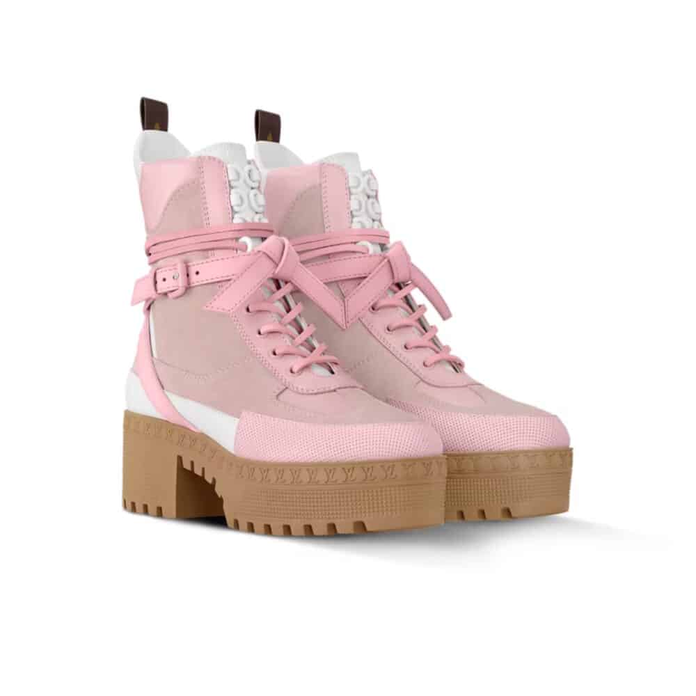 LOUIS VUITTON LAUREATE PLATFORM DESERT BOOT ROSE 1AD23N