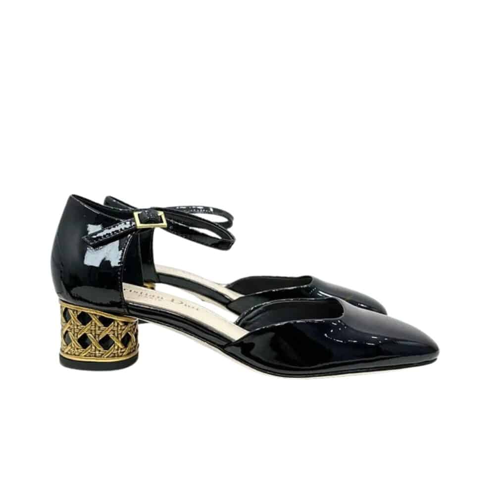 DIOR MARY JANE PUMPS WITH METAL HEEL BLACK