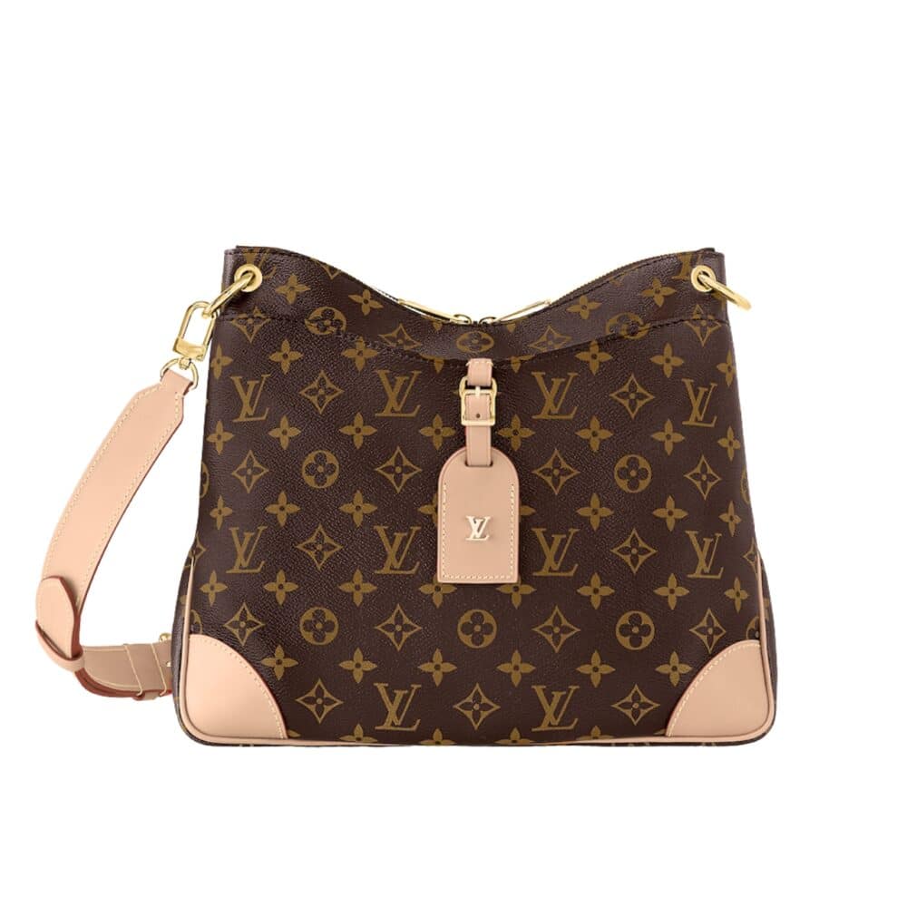 LOUIS VUITTON ODÉON SHOULDER BAG DARK BROWN 26CM