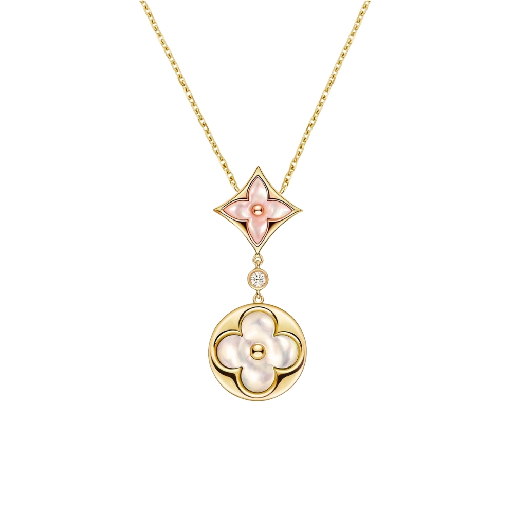 LOUIS VUITTON COLOUR BLOSSOM NECKLACE GOLD Q94355