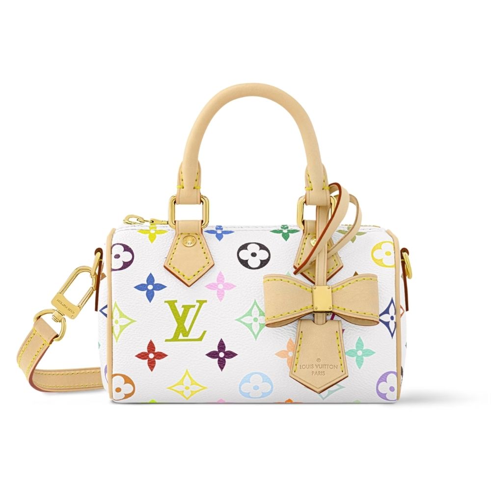 Louis Vuitton X Takashi Murakami Nano Speedy White Multicolored 20Cm M13391