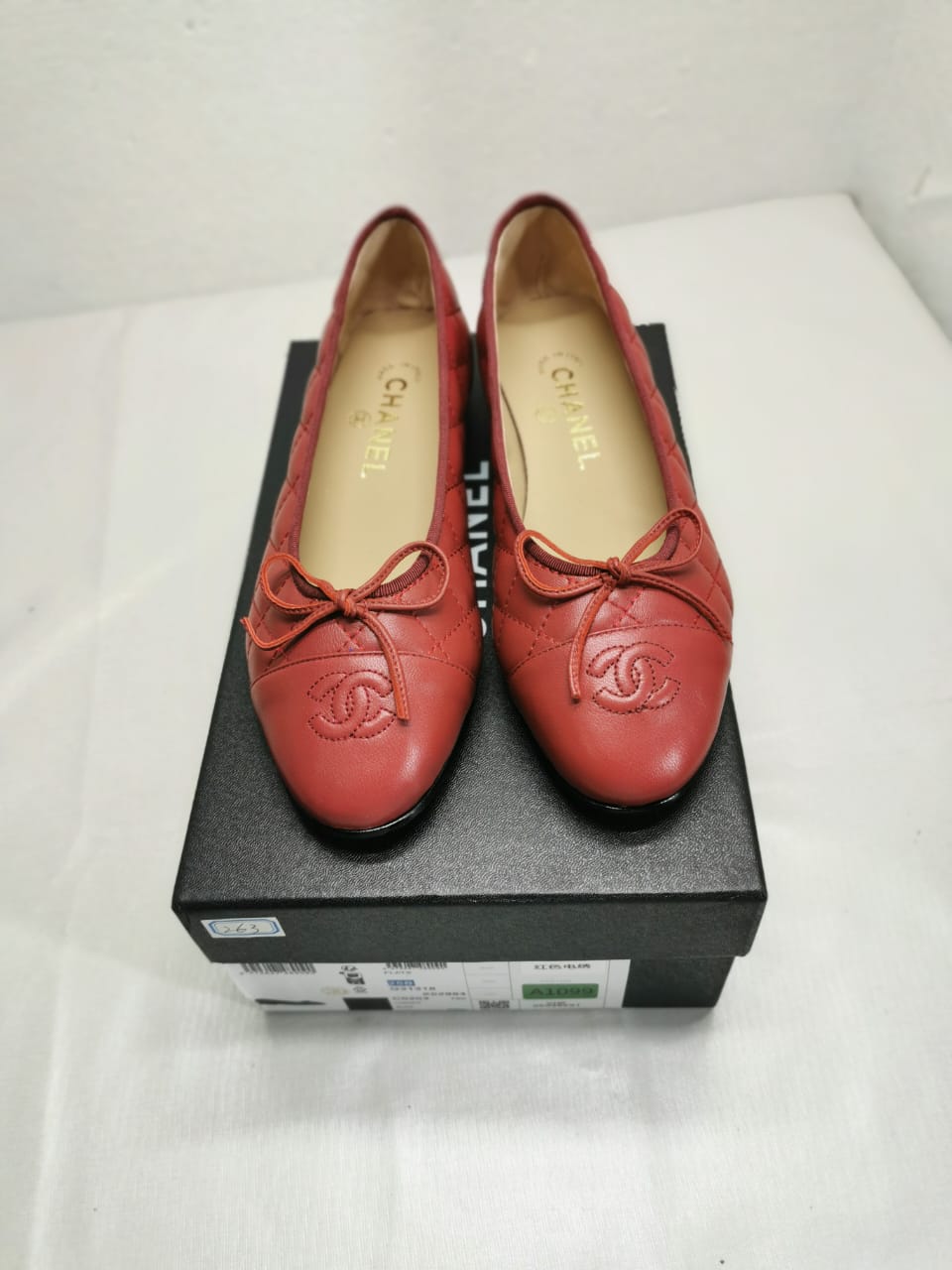 Alternative view of CHANEL BALLERINA FLAT SHOES IN RED