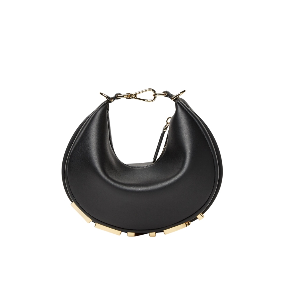 Fendi Fendigraphy Mini Leather Bag Black 20Cm 8BS081A5DYF1HEJ