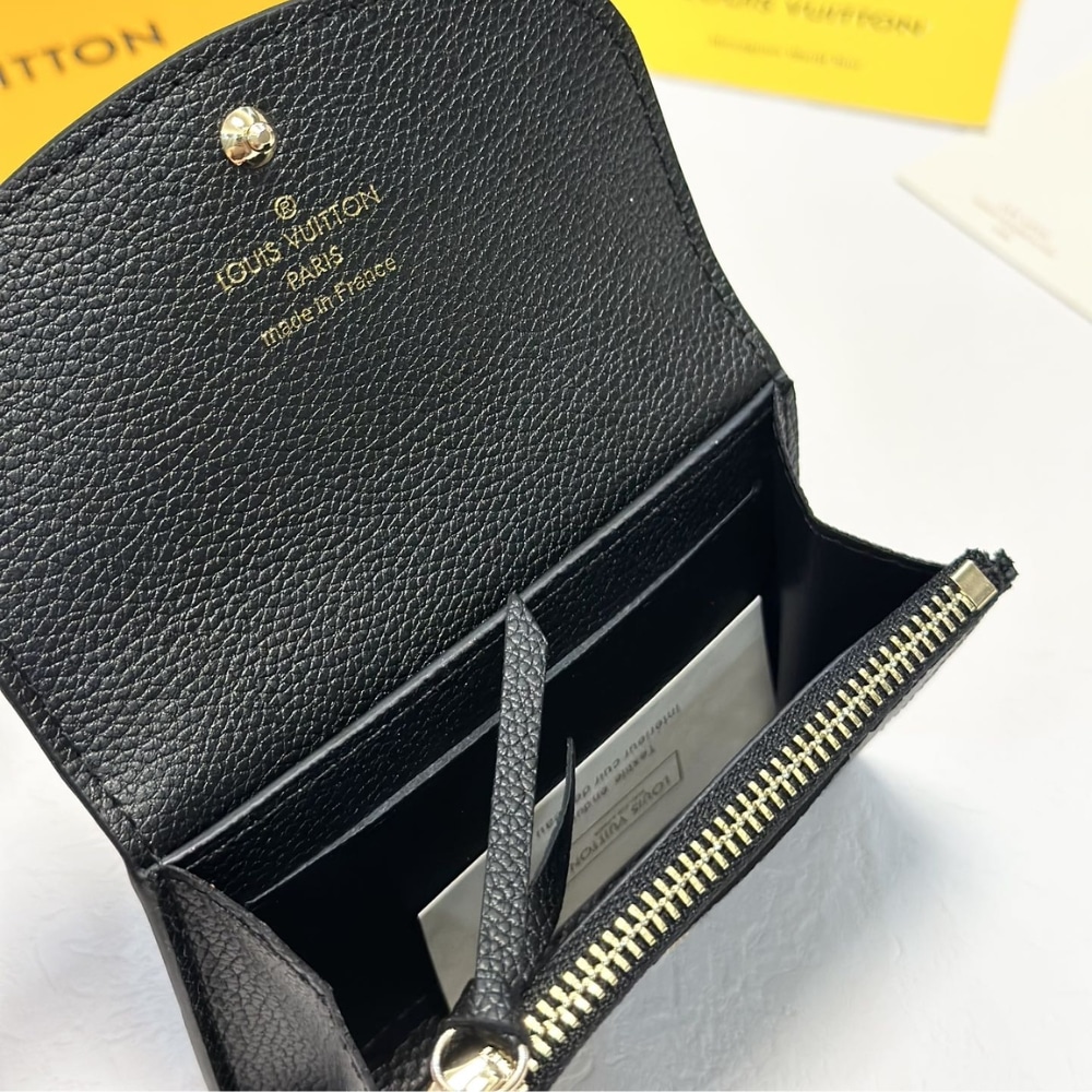LOUIS VUITTON ROSALIE COIN PURSE BLACK 11CM M81455 - Image 4