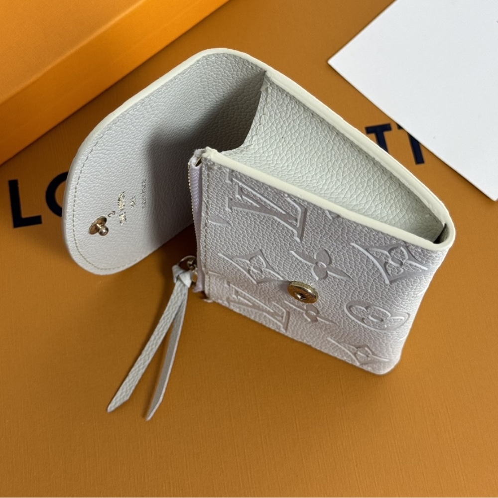 LOUIS VUITTON ROSALIE COIN PURSE WHITE 11CM - Image 6