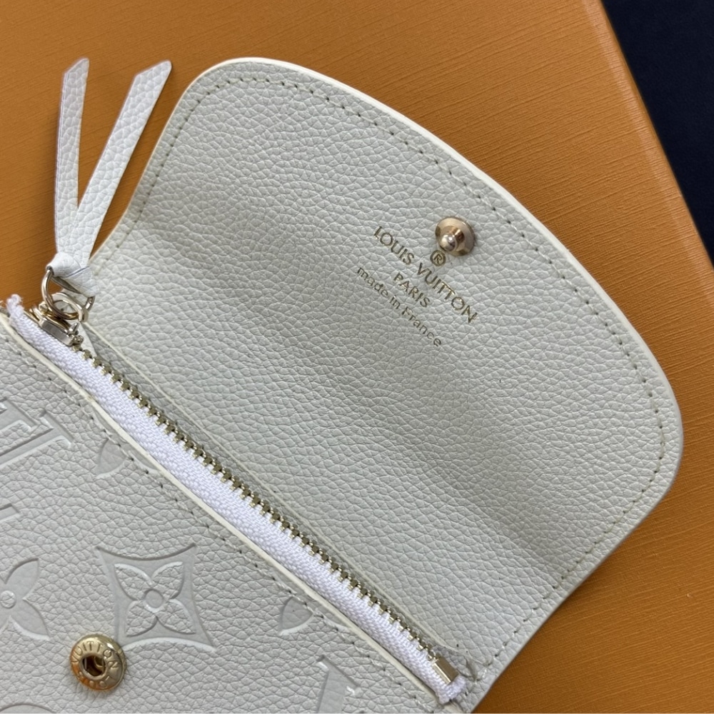 LOUIS VUITTON ROSALIE COIN PURSE WHITE 11CM - Image 7