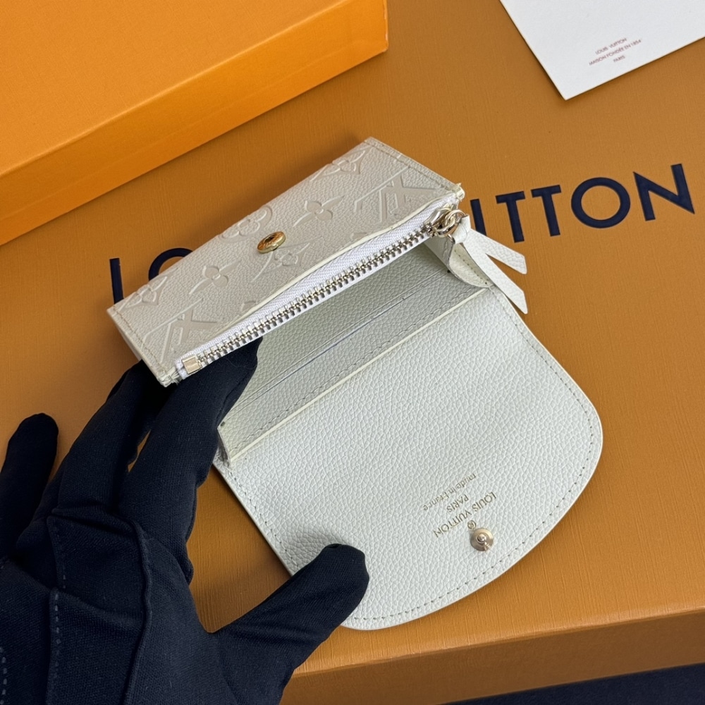 LOUIS VUITTON ROSALIE COIN PURSE WHITE 11CM - Image 8