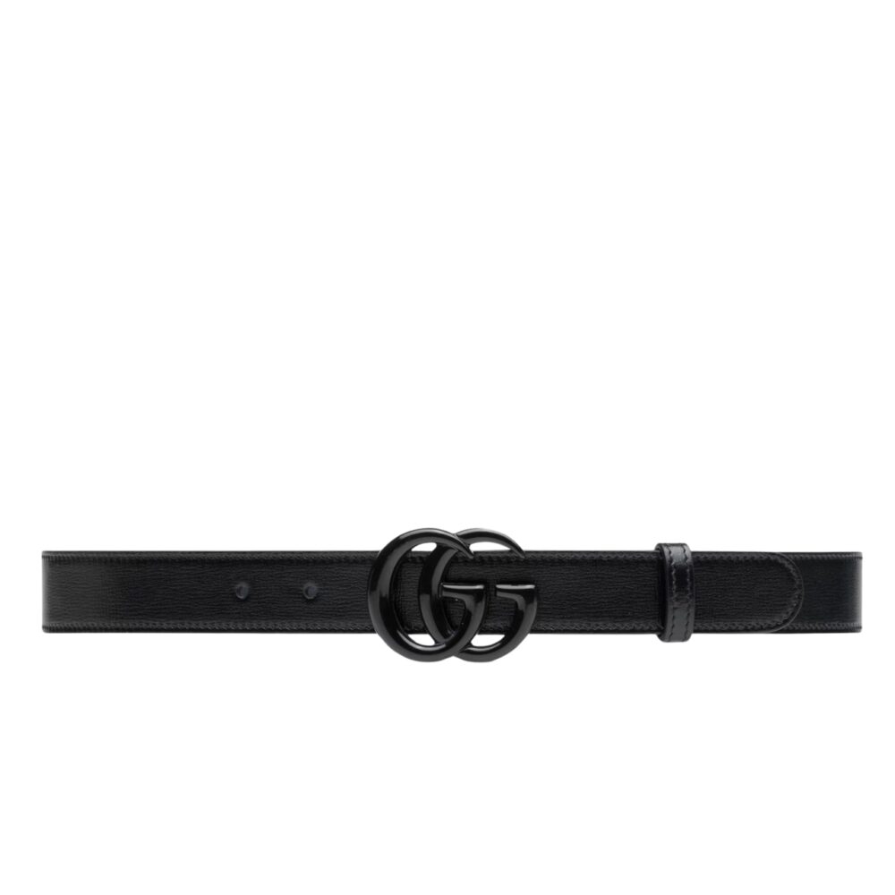 GUCCI GG MARMONT THIN BELT BLACK LEATHER 414516 18YXV 1000