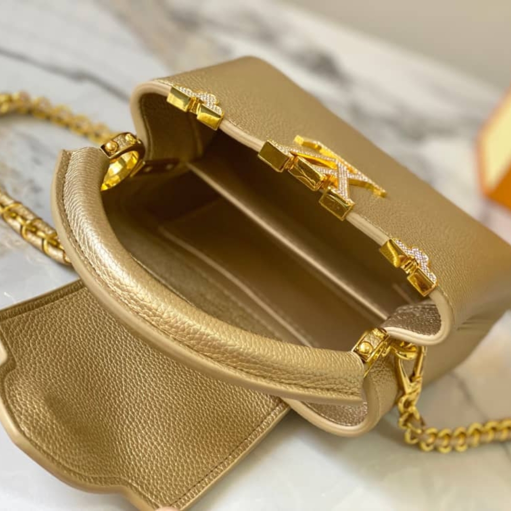 LOUIS VUITTON CAPUCINES MINI GOLD 21CM M24583 - Image 8