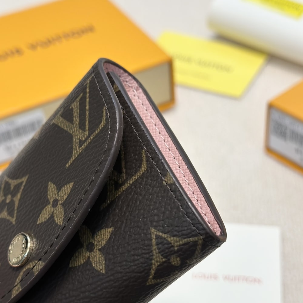 LOUIS VUITTON ROSALIE COIN PURSE MONOGRAM CAVAS ROSE BALLERINE 11CM M62361 - Image 3