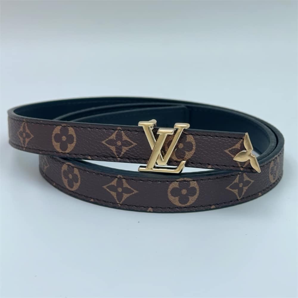 LOUIS VUITTON PRETTY LV DOUBLE SIDED BELT BLACK 20MM M8232X - Image 5