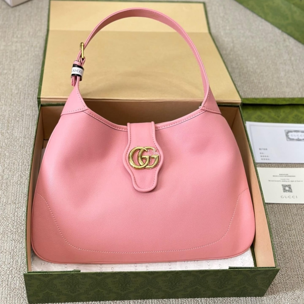 Alternative view of GIFT SET: GUCCI APHRODITE SHOULDER BAG PINK & BLONDIE ENAMEL HOOP EARRINGS