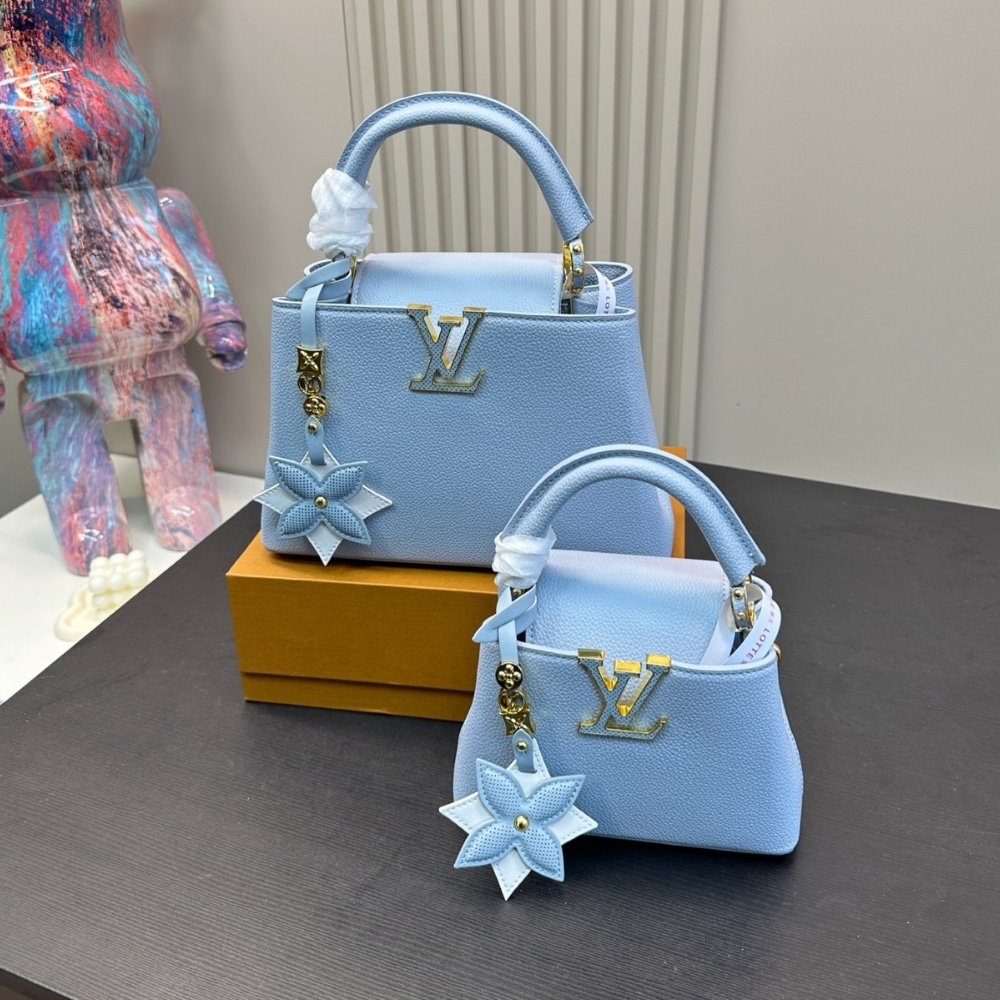 LOUIS VUITTON CAPUCINES MINI BAG BLUE BLEACH 20CM M21303 - Image 3