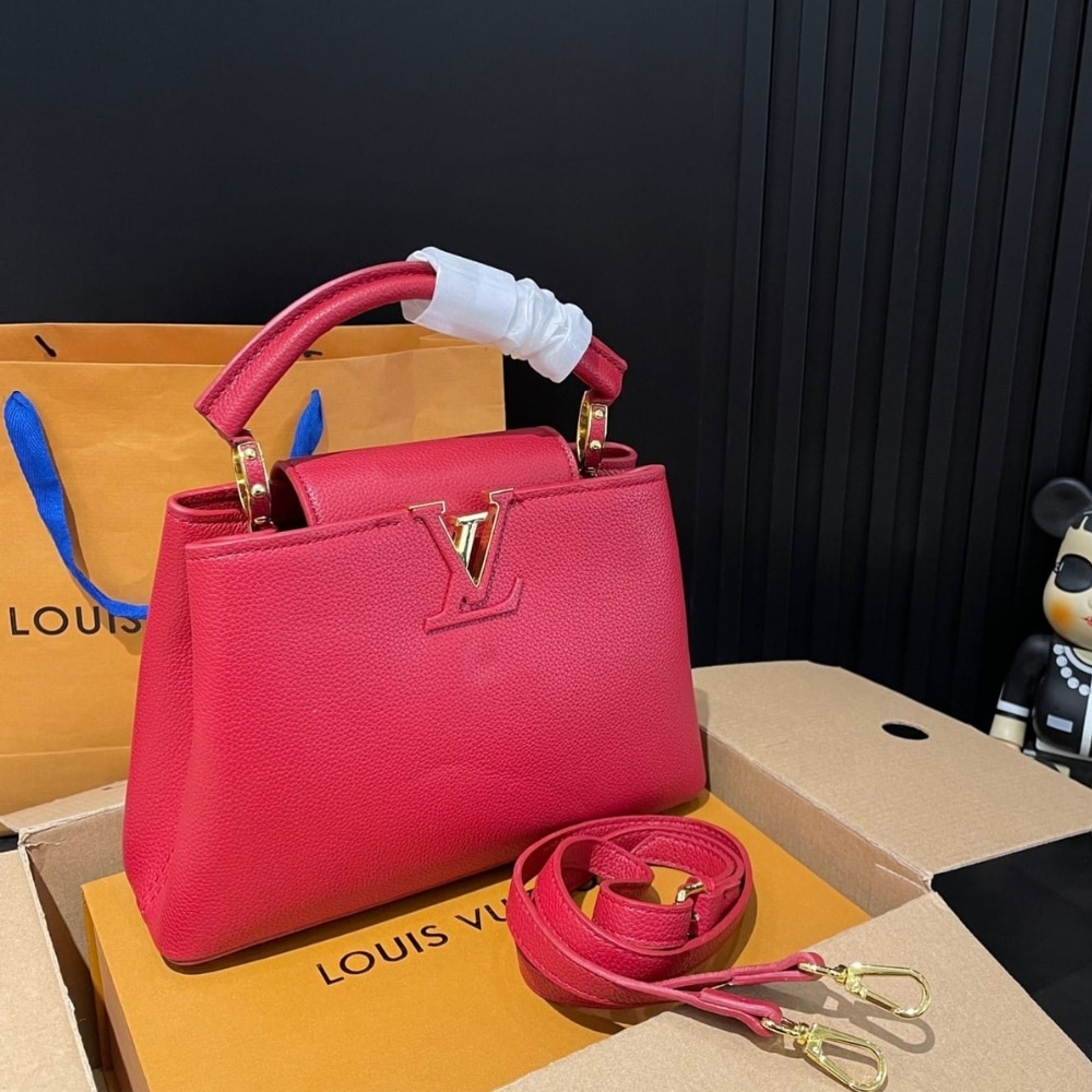 Alternative view of GIFT SET: LOUIS VUITTON CAPUCINES BAG SCARLET RED & FALL IN LOVE EARRINGS