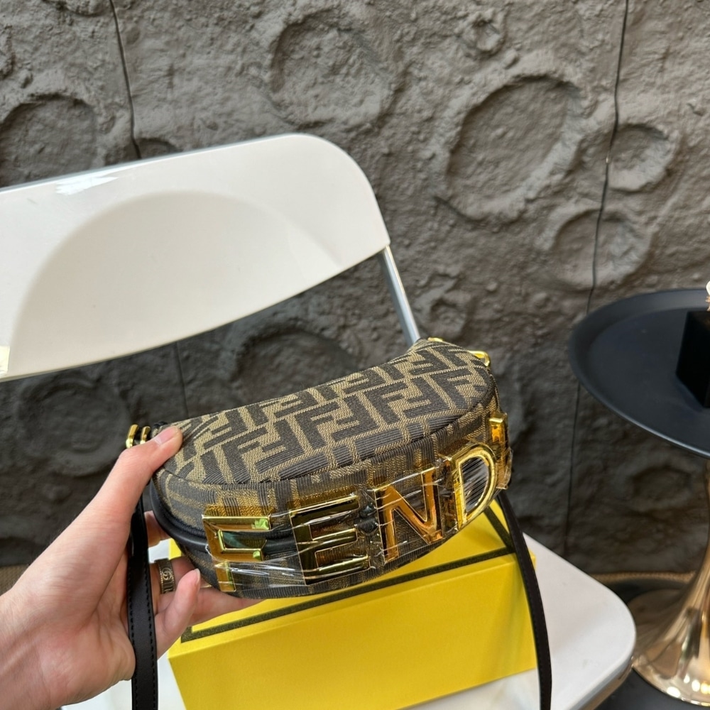 FENDI FENDIGRAPHY MINI BAG BROWN FF 20CM 8BS081ALP3F1MAT - Image 4