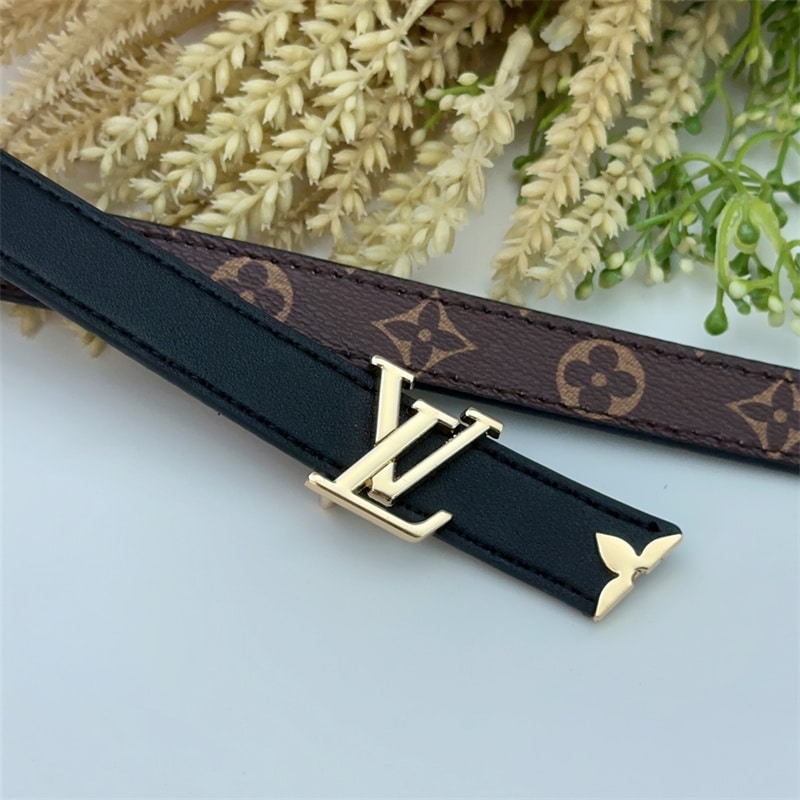 LOUIS VUITTON PRETTY LV DOUBLE SIDED BELT BLACK 20MM M8232X - Image 4