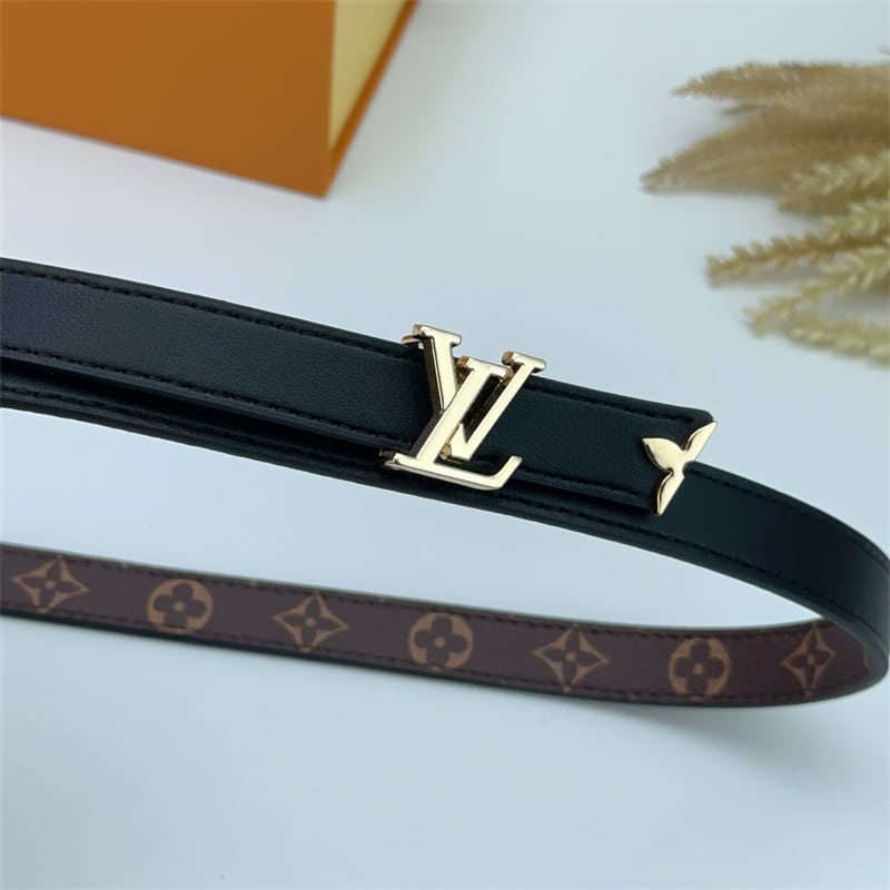 LOUIS VUITTON PRETTY LV DOUBLE SIDED BELT BLACK 20MM M8232X - Image 3