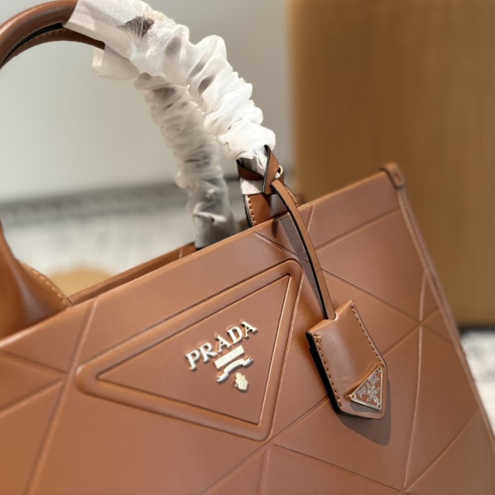 PRADA SMALL SYMBOLE BAG WITH TOPSTITCHING CARAMEL 28CM 1BA379 ASK F03OE V OCO - Image 5