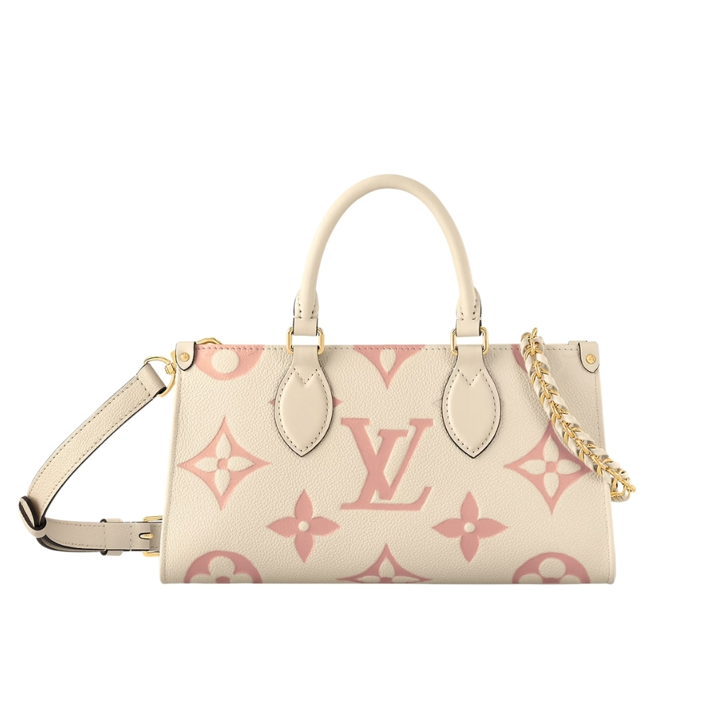 LOUIS VUITTON ONTHEGO EAST WEST BAG CREAM PINK 25CM