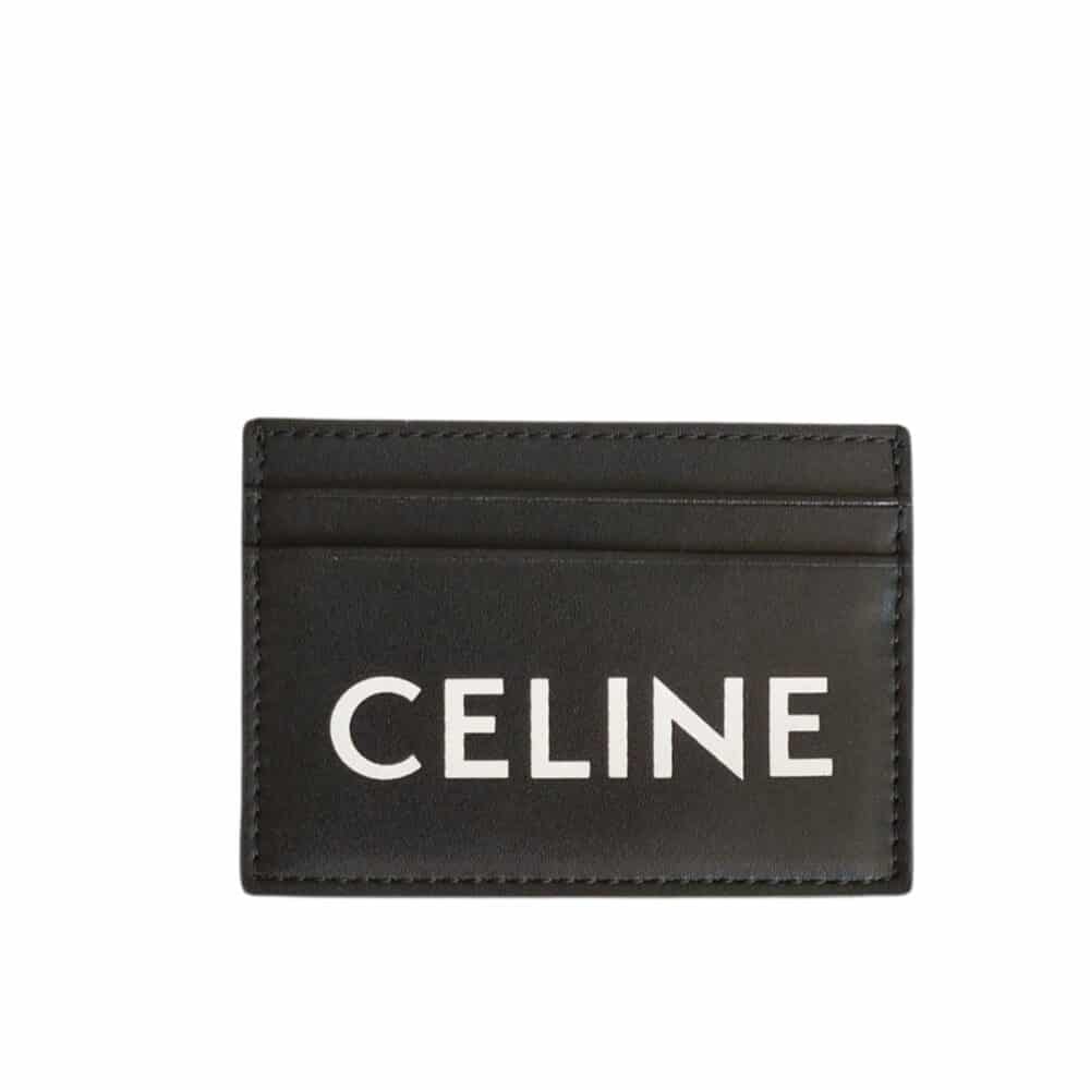 Alternative view of CELINE CARD HOLDER IN TRIOMPHE CANVAS WITH CELINE PRINT BLACK 10CM