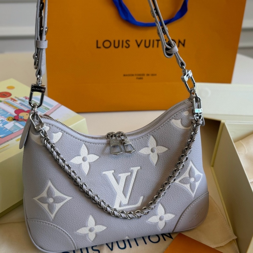 LOUIS VUITTON BOULOGNE BICOLOR MONOGRAM EMPREINTE LEATHER QUARTZ 27CM M14211 - Image 5