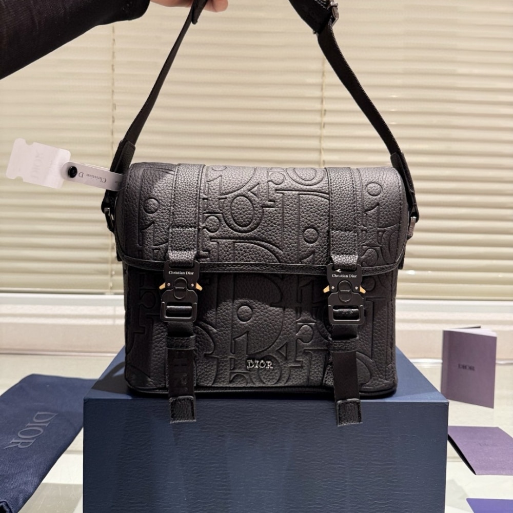 DIOR HIT THE ROAD MESSENGER BAG WITH FLAP BLACK 23CM 1ESPO333LLG H00N - Image 3