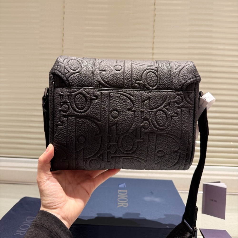 DIOR HIT THE ROAD MESSENGER BAG WITH FLAP BLACK 23CM 1ESPO333LLG H00N - Image 4