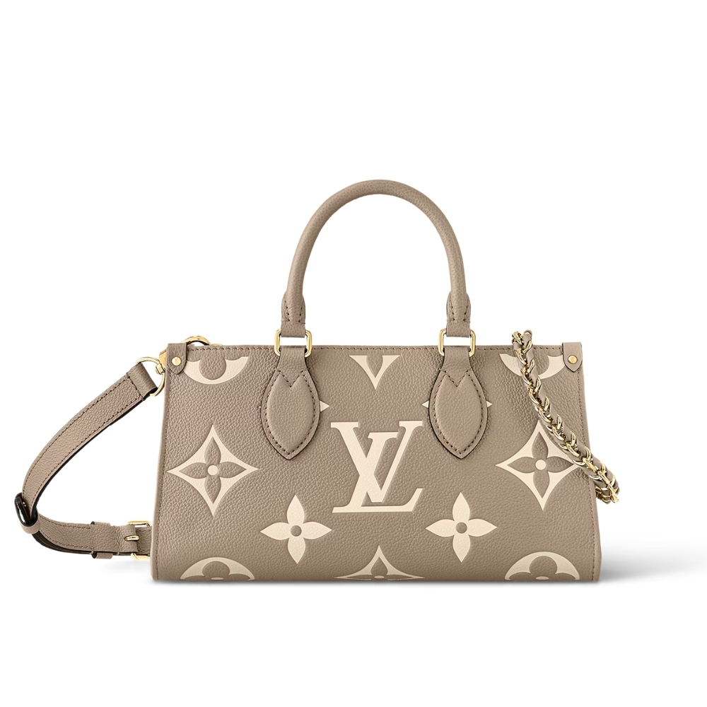 LOUIS VUITTON ONTHEGO EAST WEST BAG BICOLOR BEIGE 25CM M23641