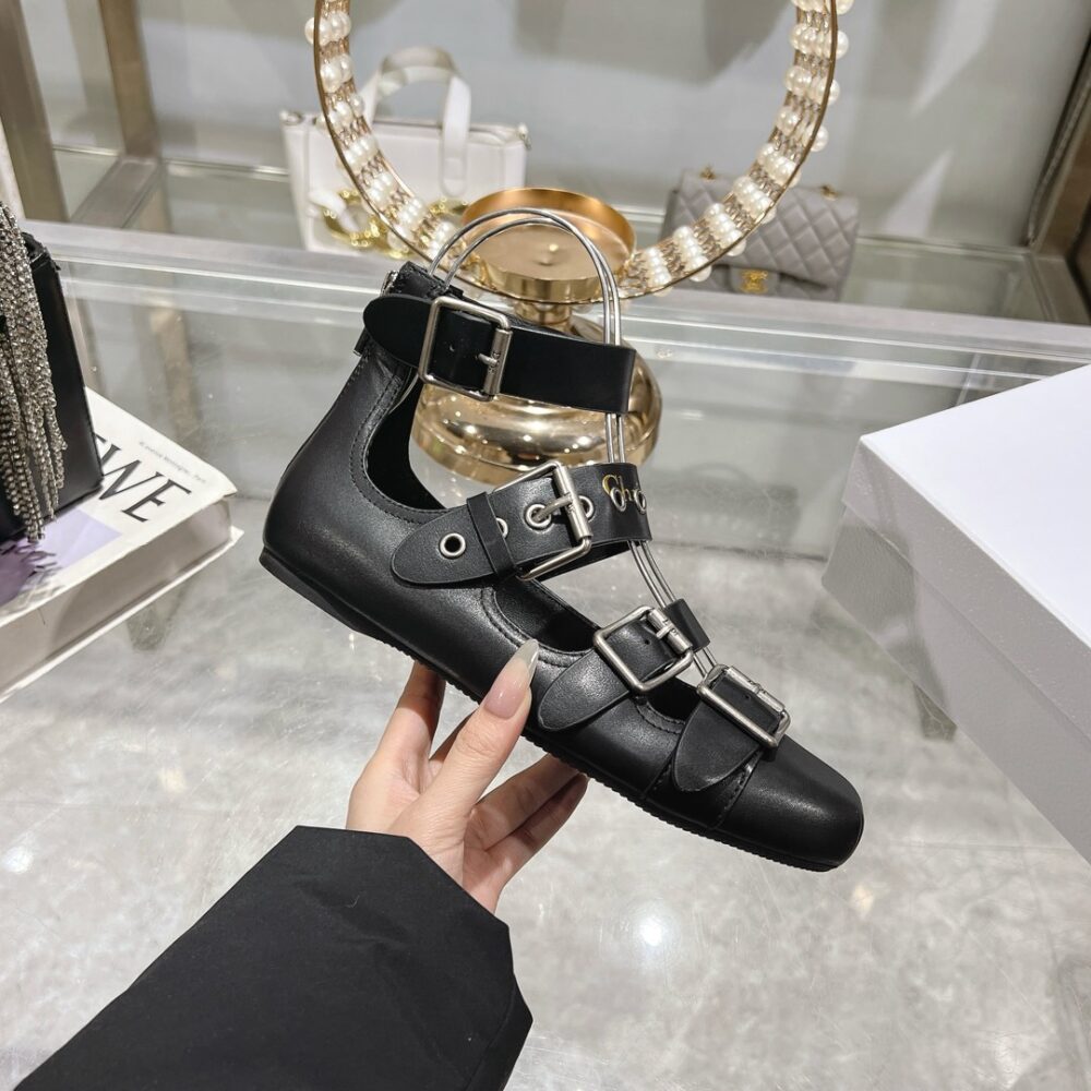 Alternative view of DIOR PUNK BALLET FLAT SUPPLE LEATHER BLACK KCB947VSO S900