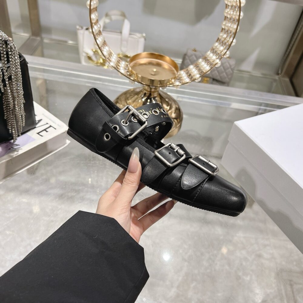 Alternative view of DIOR PUNK BALLET FLAT BLACK KDB946SCG S900