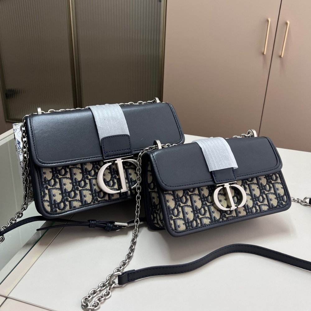 Alternative view of DIOR 30 MONTAIGNE EAST WEST BAG WITH SILVER CHAIN BLUE 21CM M9334PDDS M928