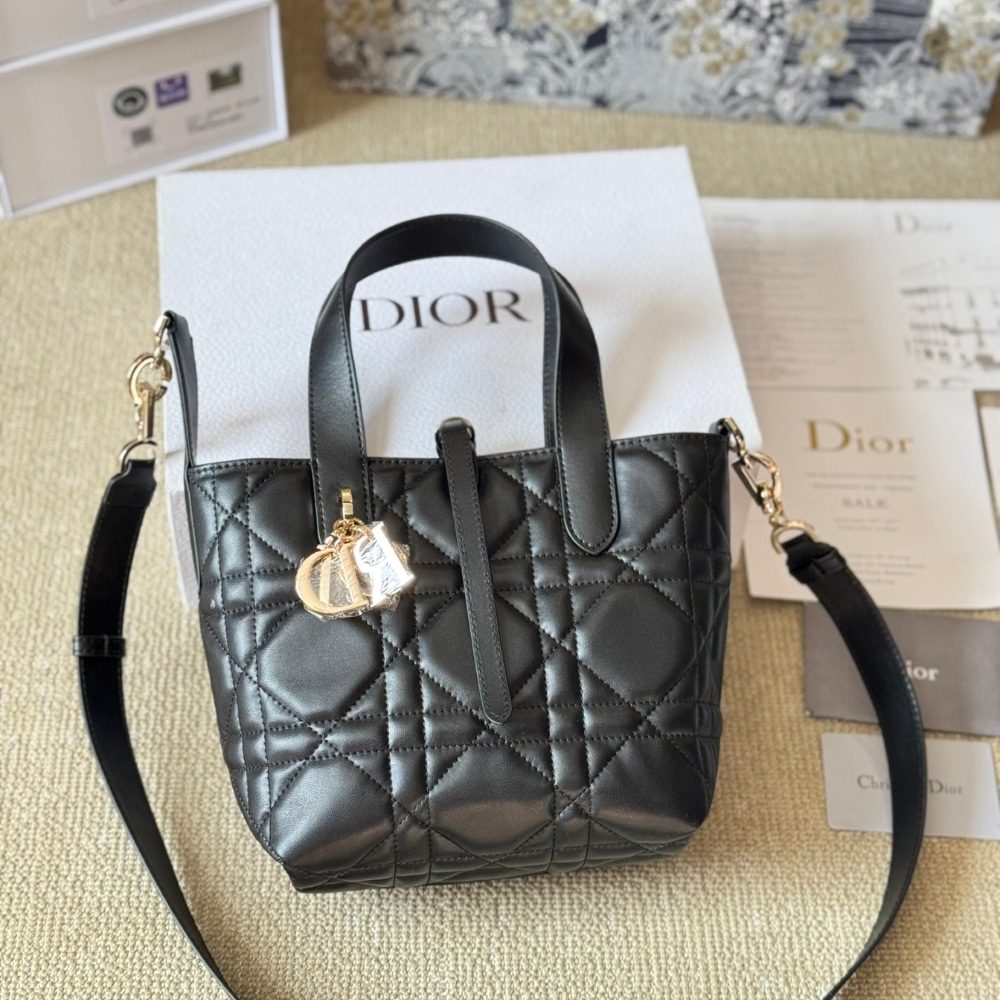 Alternative view of DIOR SMALL TOUJOURS VERTICAL TOTE BAG BLACK 20CM M2835OSNW M900