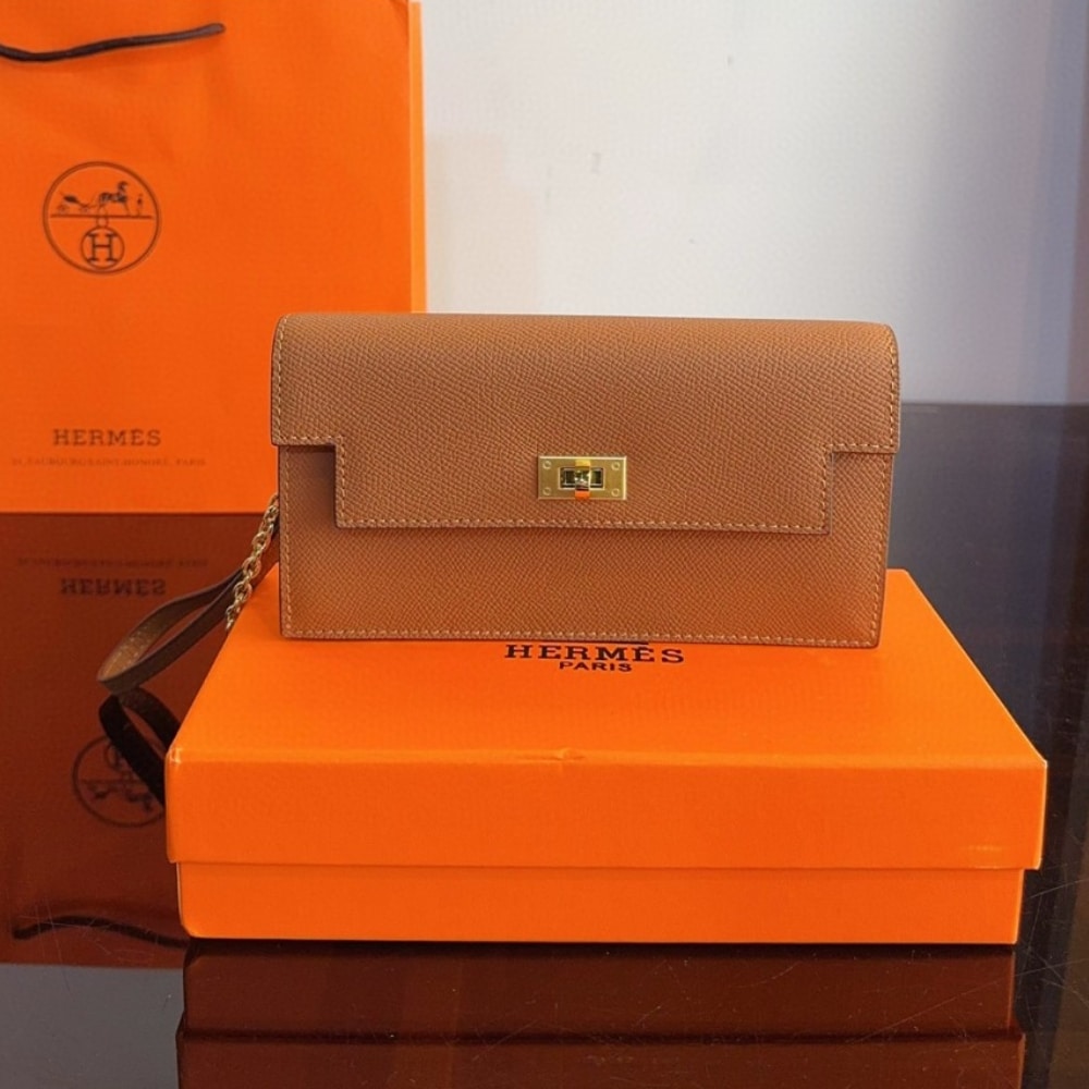 HERMES KELLY POCKET LONG WALLET IN GOLD 19CM H084940CK37 - Image 3