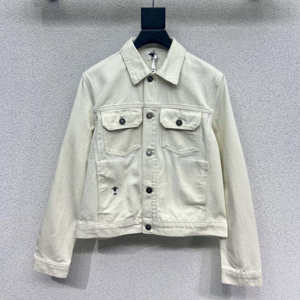 Alternative view of DIOR DENIM JACKET WITH AROUND THE WORLD MOTIF ECRU 512V11A3040 X0876