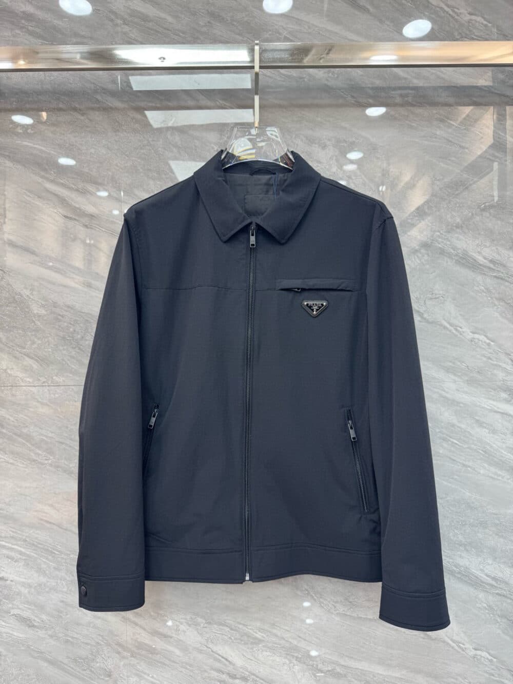 Alternative view of PRADA TECHNICAL POPLIN JACKET BLUE