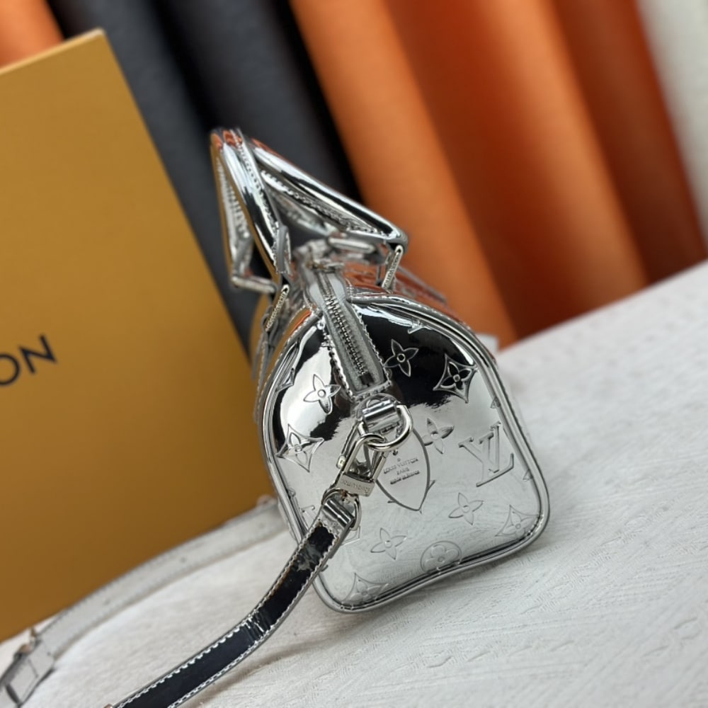 LOUIS VUITTON SPEEDY BANDOULIÈRE 20 SILVER 20CM M11987 - Image 6