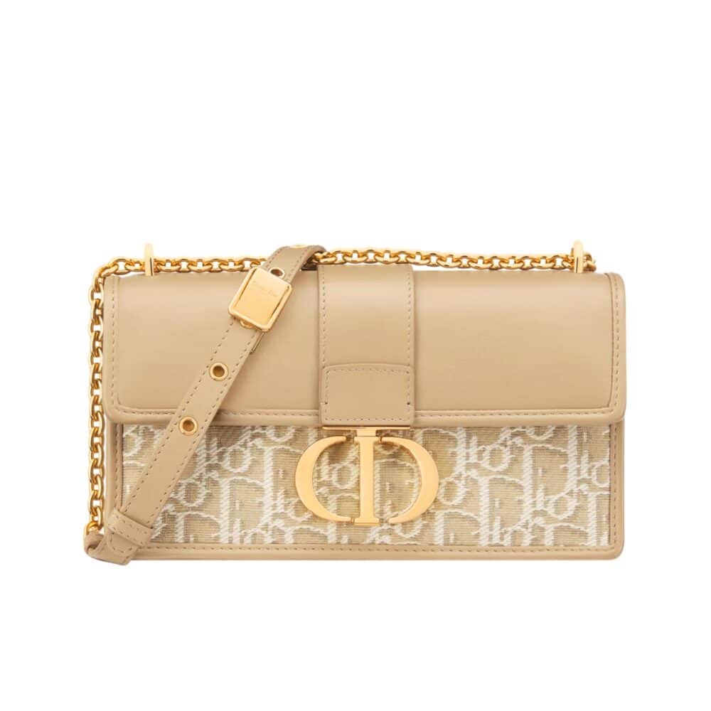 DIOR 30 MONTAIGNE EAST WEST BAG WITH CHAIN NATURAL 21CM M9334UDDS M925