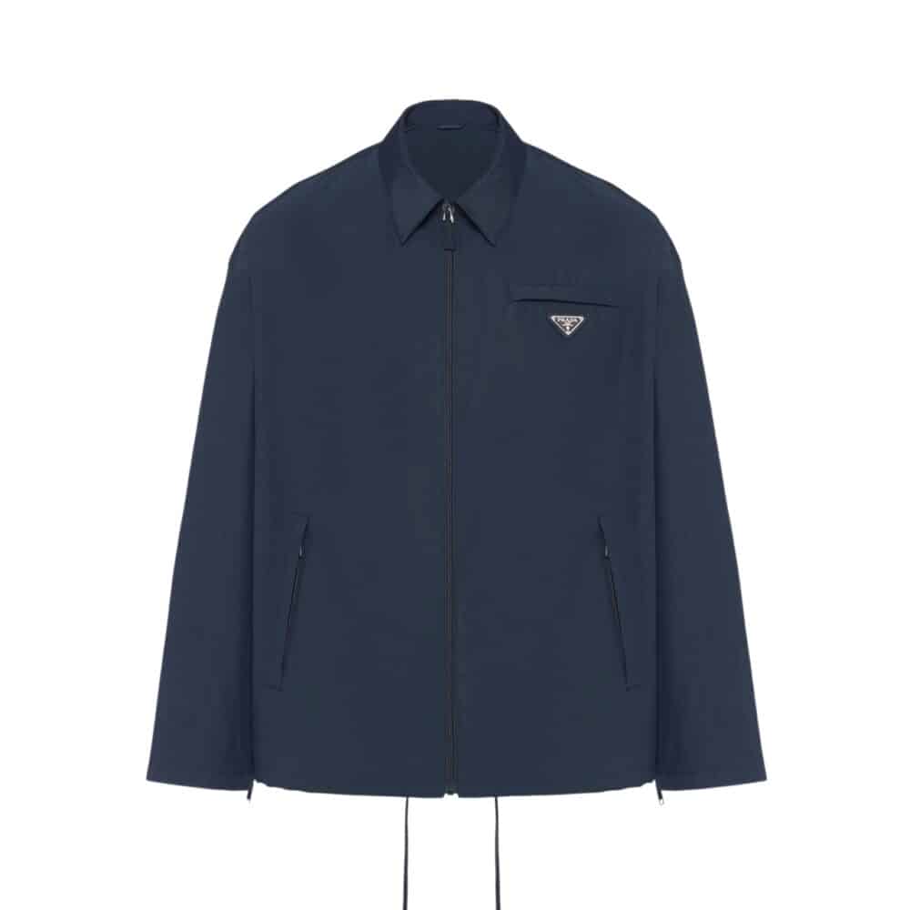 PRADA TECHNICAL POPLIN JACKET BLUE