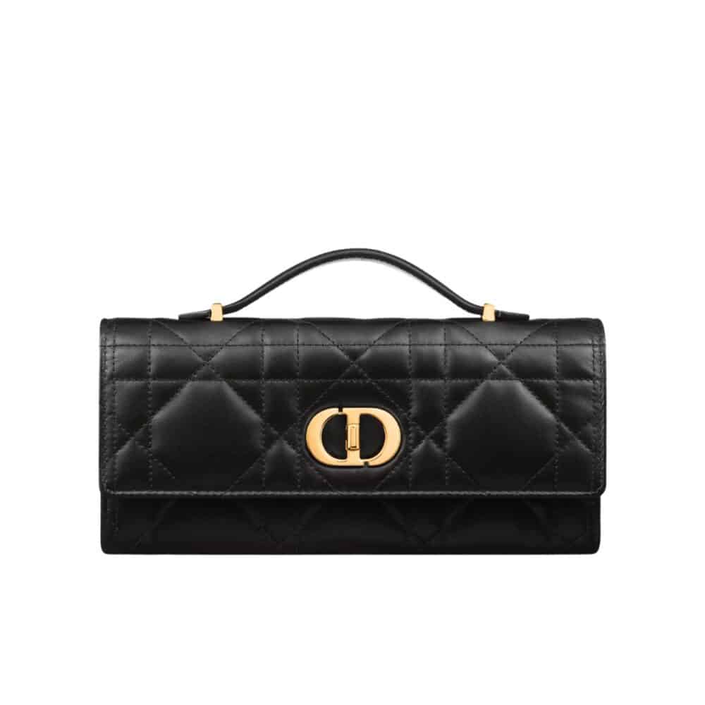 DIOR MISS CARO TOP HANDLE POUCH BLACK 24CM S5221UHAG M900