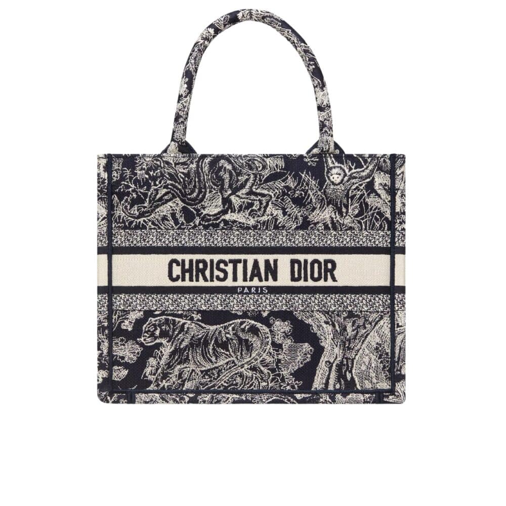 DIOR SMALL BOOK TOTE REVERSE EMBROIDERY BLUE 26CM M1265ZRGO M35I
