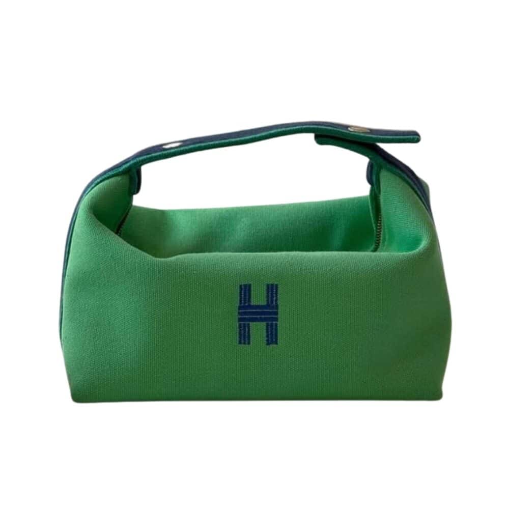 HERMES BRIDE A BRACE CASE GREEN 25CM