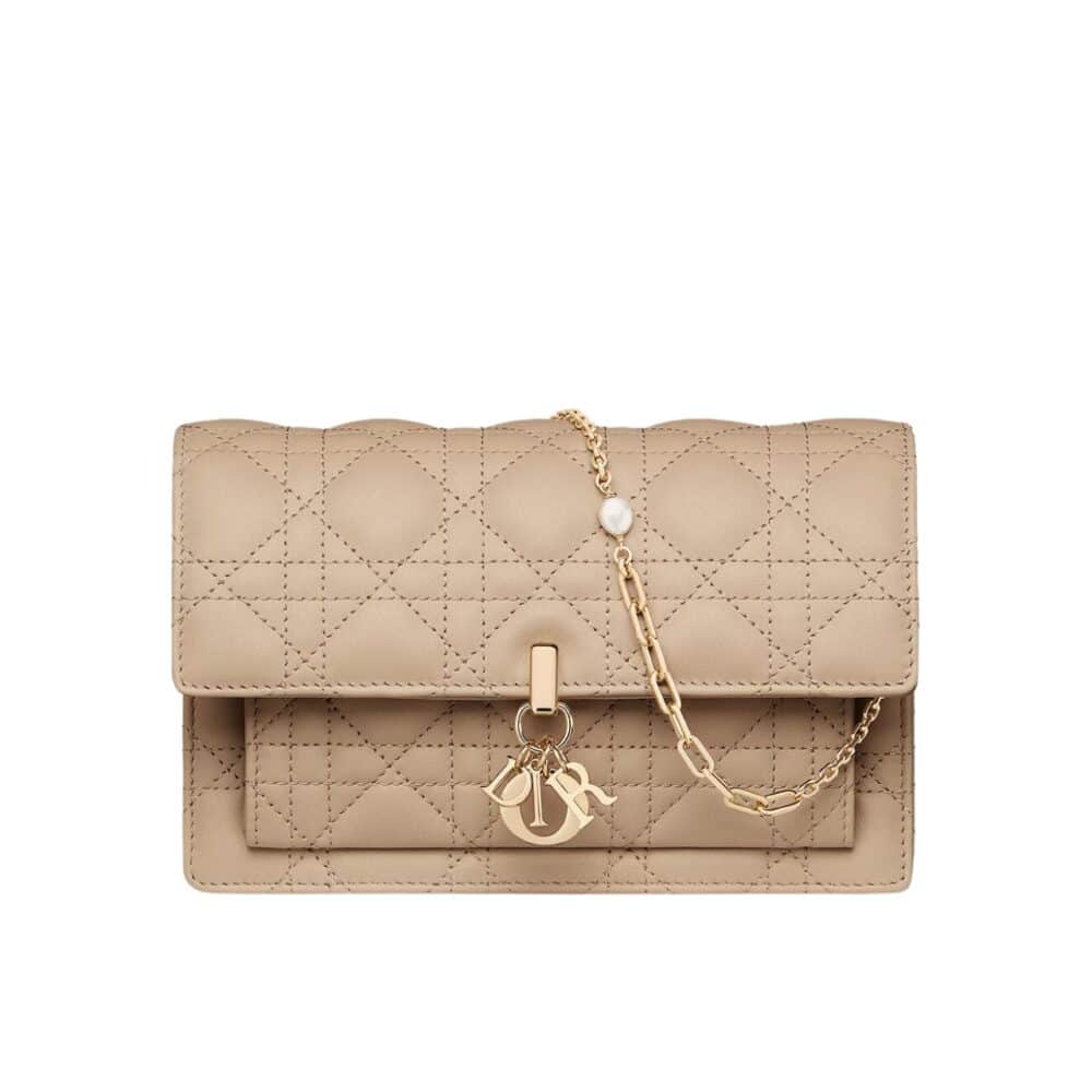 DIOR MY DIOR DAILY POUCH WITH CHAIN SAND COLORED CANNAGE19CM S0937ONMJ M116