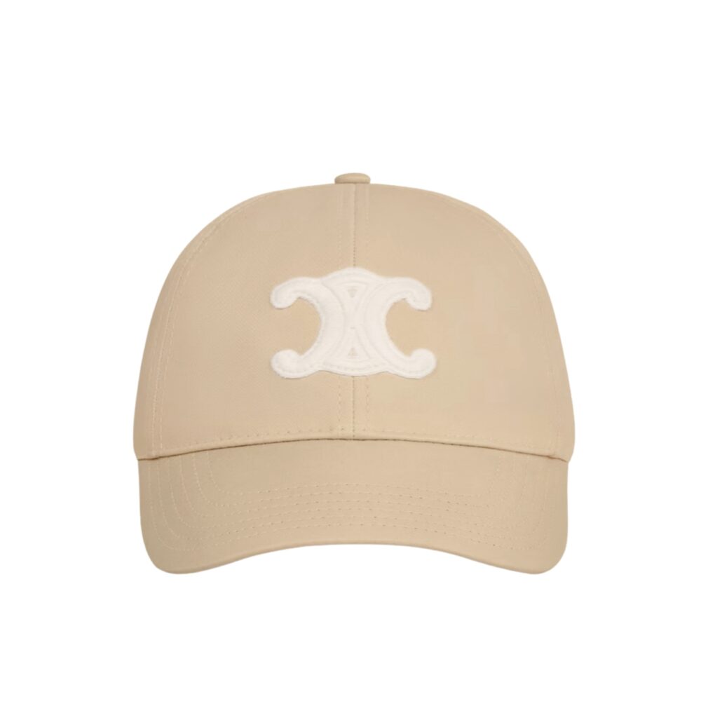 CELINE CC COTTON BASEBALL CAP BEIGE