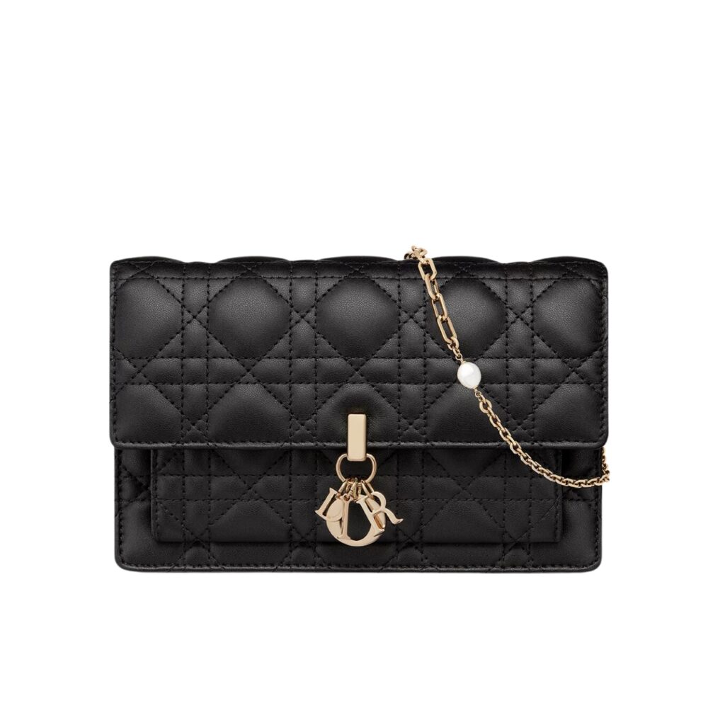 DIOR MY DIOR DAILY POUCH WITH CHAIN BLACK CANNAGE 19CM  S0937ONMJ M900