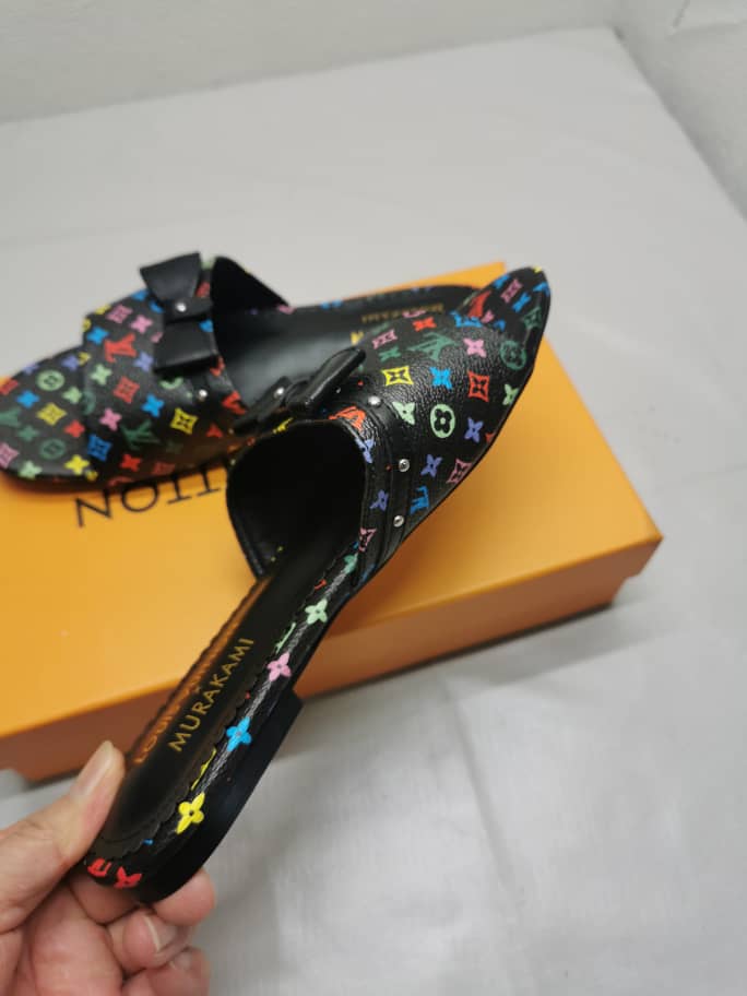 Alternative view of LOUIS VUITTON X TAKASHI MURAKAMI 6AM FLAT MULE BLACK